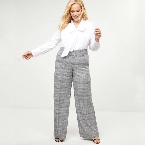 Allie Wide Leg Pant Plaid Size 